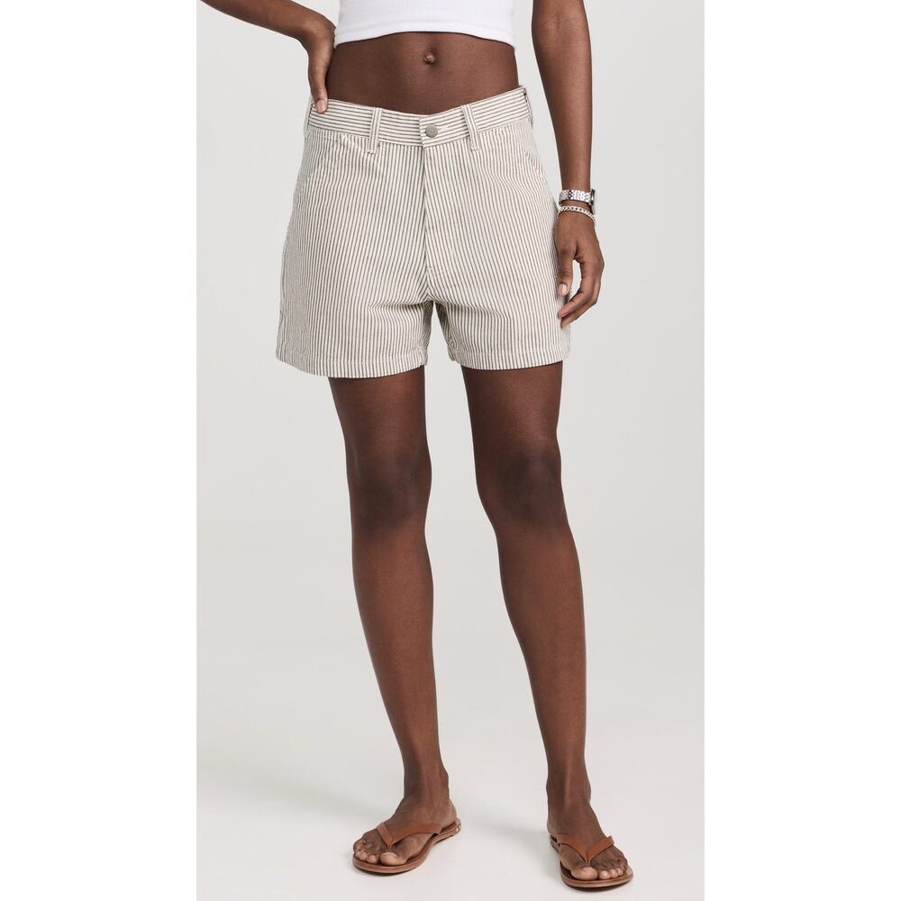 Denimist Carpenter Shorts Size 27 Striped 100% Cotton